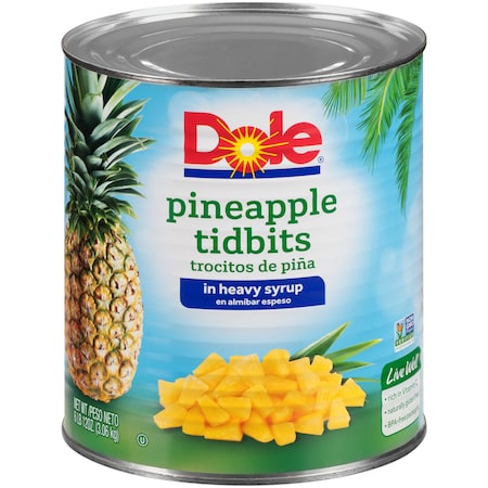 Dole Dole In Heavy Syrup Tidbit Pineapple #10 Can, PK6 00535